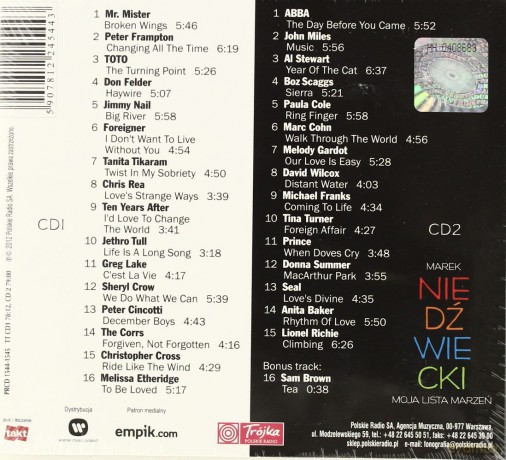 Marek Niedźwiecki: Moja Lista Marzeń (digipack) [3CD]