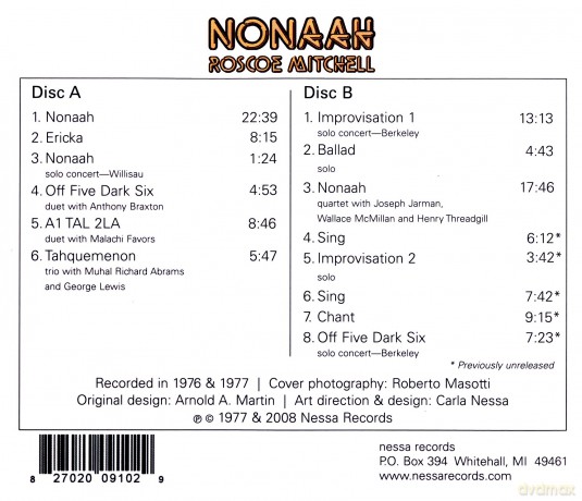 Roscoe Mitchell: Nonaah [2CD]