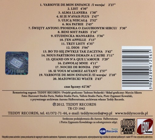 Wiera Gran: sings French, Polish, Spanish (digipack) (Vera Gran) [CD]