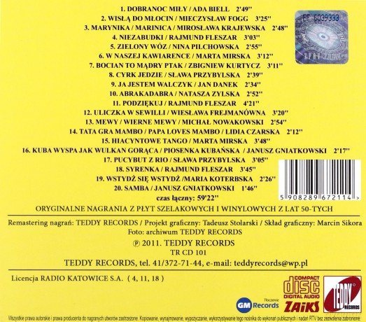 Niezapomniane piosenki lat 50-tych (Muzyczne Sentymenty 1)  (digipack) [CD]