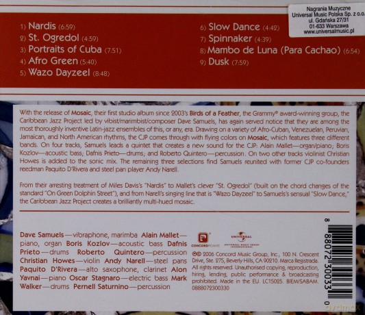 Cjp Feat.Dave Samuels: Mosaic [CD]