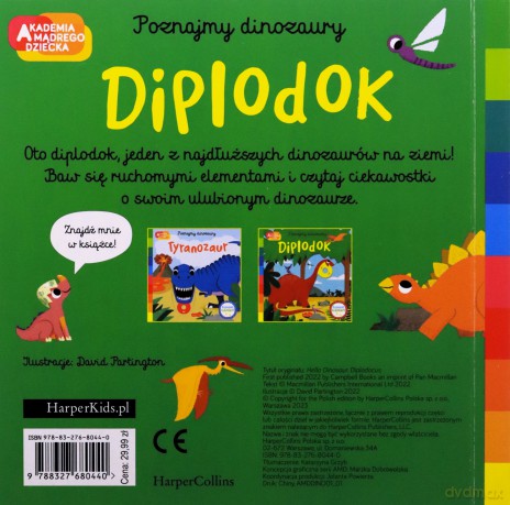 Diplodok. Akademia mądrego dziecka. Poznajmy dinozaury - Campbell Books [KSIĄŻKA]