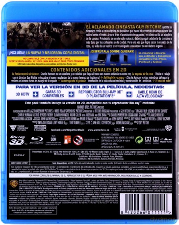 King Arthur: Legend of the Sword (Król Artur: Legenda miecza) [Blu-Ray 3D]+[Blu-Ray]