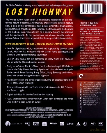Lost Highway (Zagubiona autostrada) [Blu-Ray 4K]+[Blu-Ray]