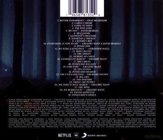 Guillermo del Toro's Pinocchio soundtrack (Alexandre Desplat) [CD]