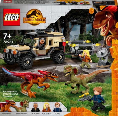 LEGO Jurassic World Transport pyroraptora i dilofozaura (76951) [KLOCKI]