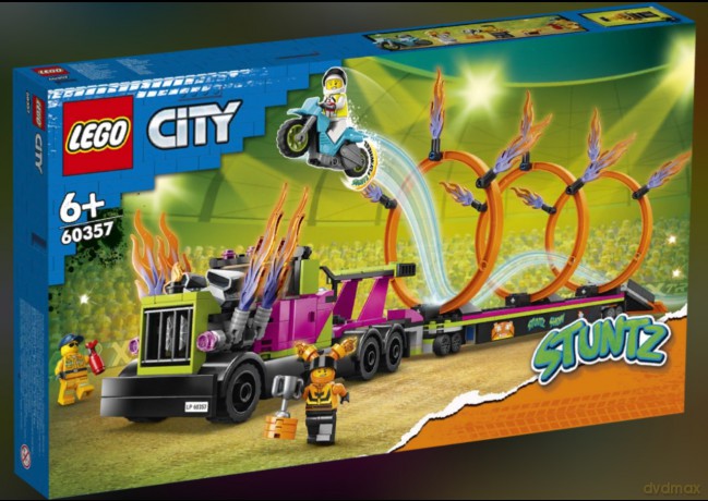 LEGO City Wyzwanie kaskaderskie - ciężarówka i ogniste obręcze (60357) [KLOCKI]