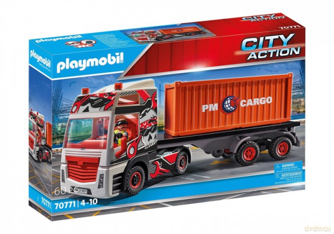 City Action 70771 Samochód ciężarowy z przyczepą [KLOCKI]