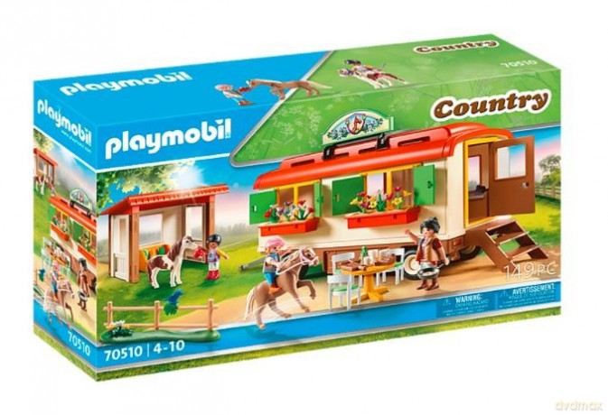 Zestaw figurek Country 70510 Kemping z kucykami i przyczepką [FIGURKA]
