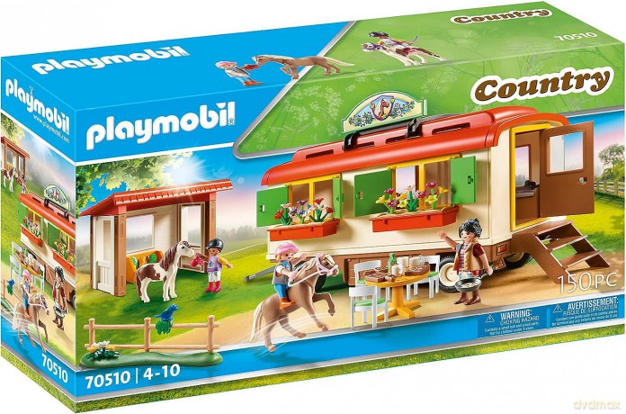 Zestaw figurek Country 70510 Kemping z kucykami i przyczepką [FIGURKA]