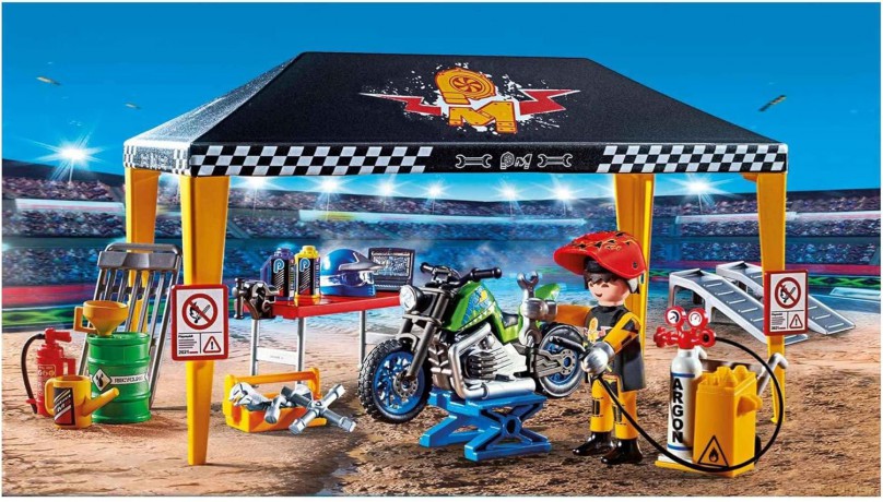 Zestaw z pojazdem Stunt Show 70552 Namiot serwisowy