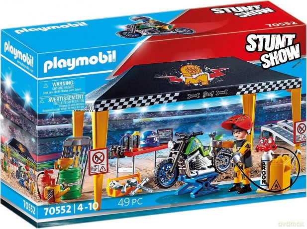 Zestaw z pojazdem Stunt Show 70552 Namiot serwisowy