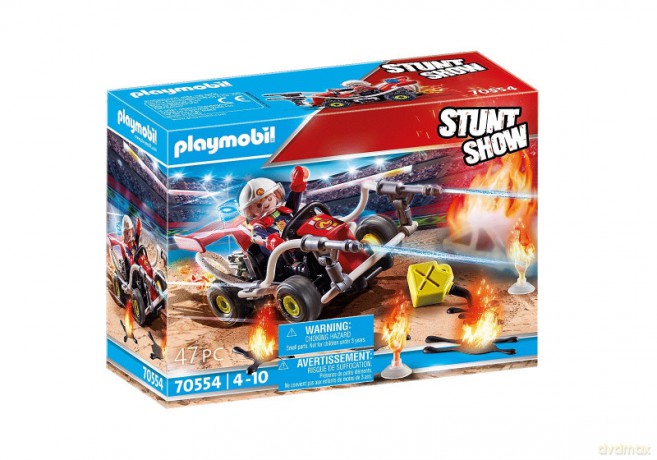 Zestaw z pojazdem Stunt Show 70554 Gokart straży pożarnej