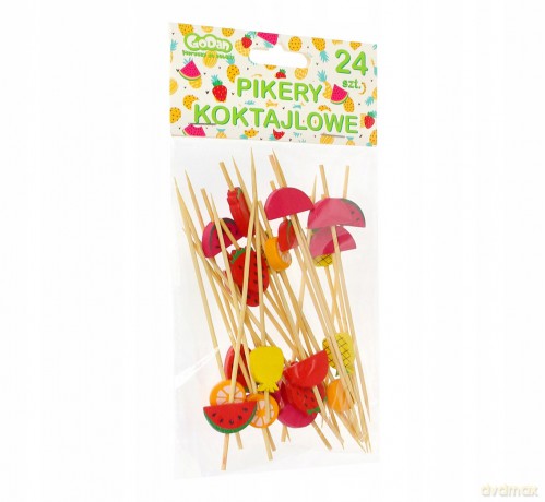 Pikery koktajlowe Słodkie Owoce 12cm 24szt