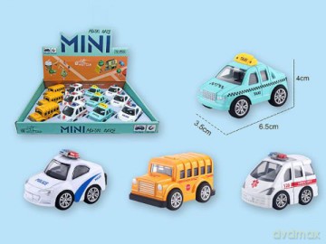 Auto metalowe Policja/Taxi/Autobus/Karetka 4wz BA6680 MIX