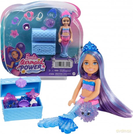 Barbie Lalka Syrenka Chelsea filmowa HHG57