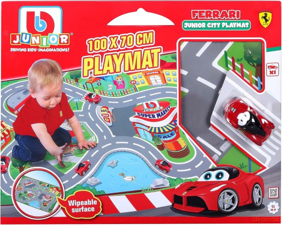 Bburago junior 85007 Mata z drogami samochodowymi autko Ferrari