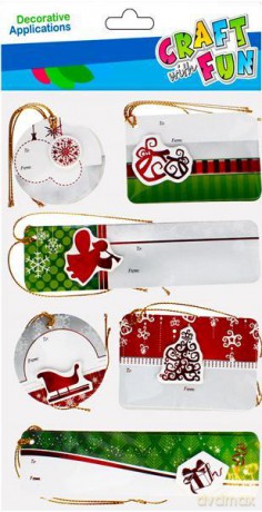 Bilecik okazjonalny na prezent 12szt. Boże Narodzenie Craft with Fun 501895