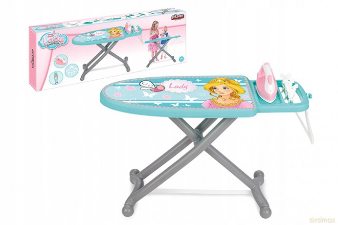 Deska do prasowania dla dzieci + wieszak, 3x spinacz, żelazko 031885