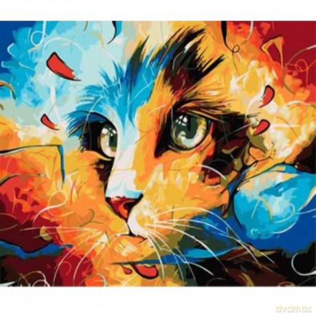 Diamentowa mozaika Kot abstrakcja 40x30cm 1006774