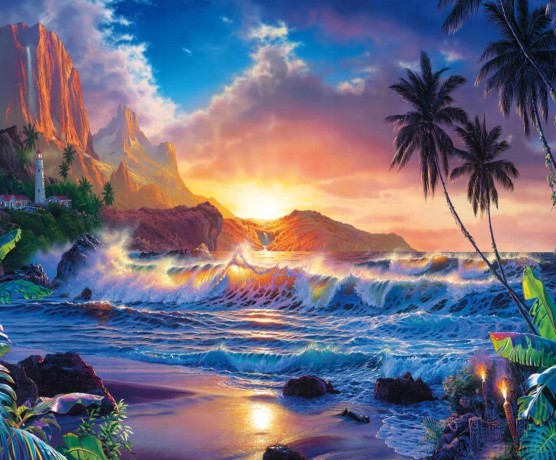 Diamentowa mozaika Morze 30x40cm 1006969