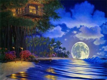 Diamentowa mozaika Plaża nocą 60831