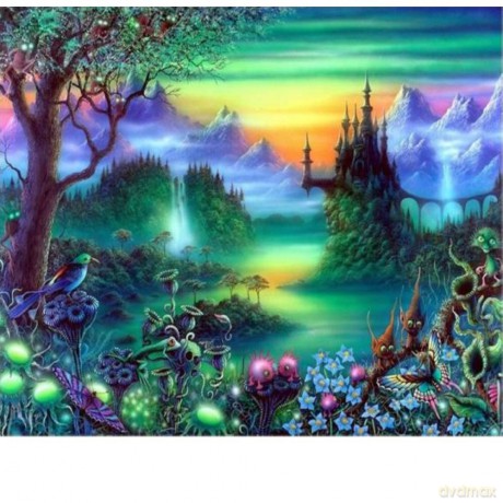 Diamentowa mozaika Tajemniczy ogród 30x40cm 1006960