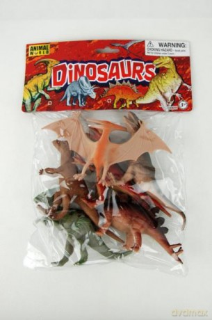 Dinozaury w folii zestaw 6 figurek w opakowaniu 130-88358 [FIGURKA]