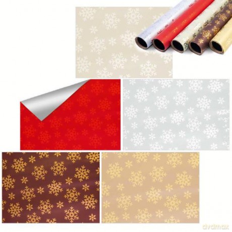 Folia metaliczna świąteczna kraft p50 rolek 0960-0001 Calibra mix