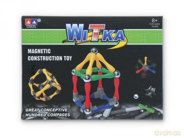 Klocki magnetyczne konstrukcyjne Magnetic 80el. G146278 Gazelo [KLOCKI]