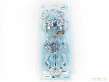 Korona księżniczki akcesoria różdżka naszyjnik wisiorki BZES8095