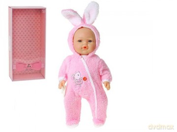 Lalka bobas w kombinezonie 40cm z dźwiękiem box