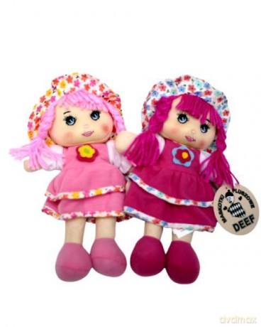 Lalka miękka kwiatowy kapelusz 25cm 03879 DEEF mix
