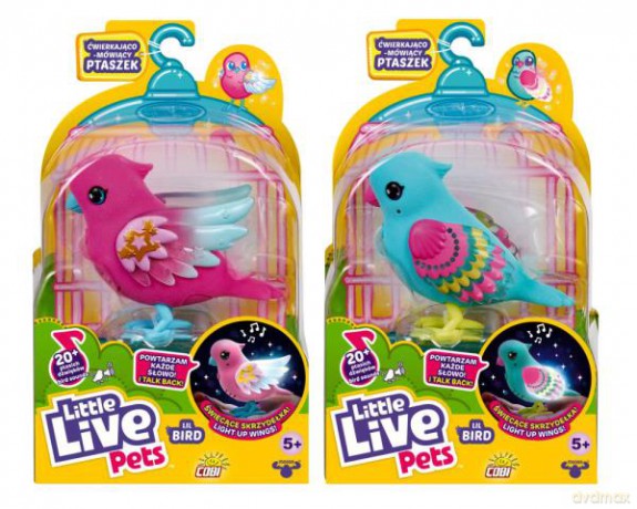 Little Live Pets 26401 Ptaszek ćwierkająco-mówiący, świecący mix [FIGURKA]