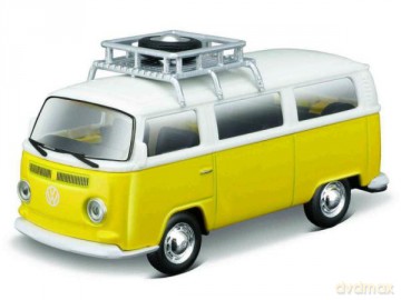 MAISTO 21237 Volkswagen Samba Type 2 z oponą zapasową 1:64
