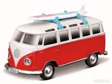 MAISTO 21237 Volkswagen Samba z deską surfingową 1:64