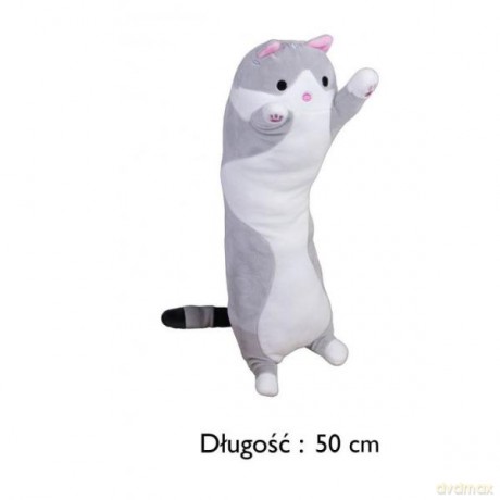 Maskotka pluszowa kot Long 50cm szary 1007319