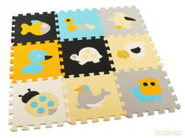 Mata piankowa edukacyjna kolorowa puzzle zwierzęta BPUZ3305 mix. [PUZZLE]