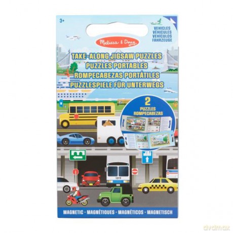 MELISSA Puzzle magnetyczne Książeczka Pojazdy Auta 42830 [PUZZLE]
