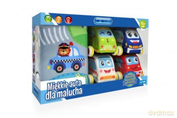 Miękkie autka dla malucha E-Edu zestaw 128639