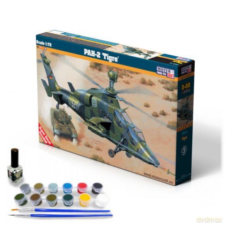 Model helikoptera do sklejania PAH-2 Tigre 1:72 + farby, klej SD-58