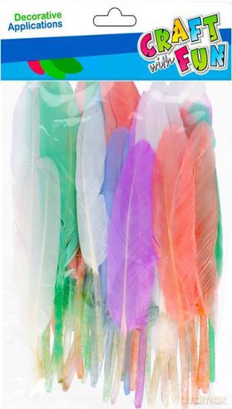 Ozdoba dekoracyjna Piórka 8-12cm 50szt Pastel Craft with Fun 501478 Starpak