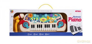 Pianinko z mikrofonem na baterie 6851