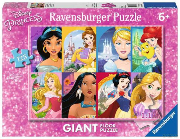 Puzzle 125el podłogowe Księżniczki. Disney Princess 097890 [PUZZLE]