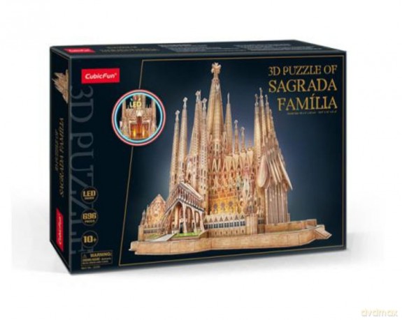 Puzzle 3D Sagrada Familia LED L530h Cubic Fun 20530 [PUZZLE]