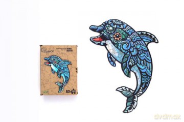 Puzzle drewniane Delfin PuzA3-00716 [PUZZLE]