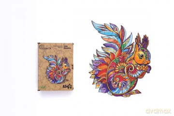 Puzzle drewniane Leśna Wiewiórka PuzA3-00728 [PUZZLE]
