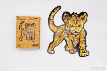 Puzzle drewniane Simba lwiątko PuzA3-00751 [PUZZLE]