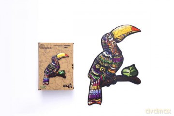 Puzzle drewniane Tropikalny Tukan PuzA3-04783 [PUZZLE]