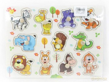 Puzzle drewniane Układanka zwierzęta BPUZ3160 [PUZZLE]